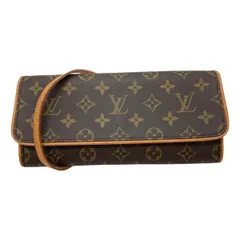 ◎◎LOUIS VUITTON ルイヴィトン モノグラム ポシェットツインGM ショルダーバッグ M51852 ブラウン