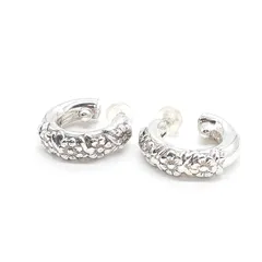 Folli Follie フォリフォリ ピアス ヴィンテージ シルバー SILVER 925 フープ フラワー