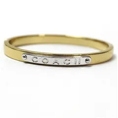 コーチ バングル ブレスレット ゴールド シルバーカラー ロゴ 中古 Aランク