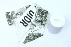 【227557】Christian Dior クリスチャンディオール  ミッツァ シルク リボンスカーフ ロゴ×アニマル