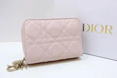 【227163】Christian Dior クリスチャンディオール  Lady Dior Scarlet ウォレット レディディオール カナージュ ラムスキン 折り財布 S6035ONMJ_M413