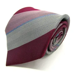 アレクサンダージュリアン ブランド ネクタイ ストライプ柄 シルク 日本製 PO メンズ ピンク Alexander Julian 【中古】