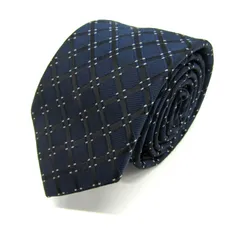 パーフェクトスーツファクトリー ブランド ネクタイ チェック柄 格子柄 PO メンズ ネイビー P.S.FA 【中古】