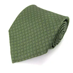 346 ブルックスブラザーズ ブランド ネクタイ チェック柄 シルク USA製 未使用タグ付 PO メンズ グリーン Brooks Brothers