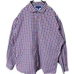 ピンク トミーヒルフィガー オーバーサイズ チェック 2XL  シャツ レディース ユニセックス メンズ 古着 長袖