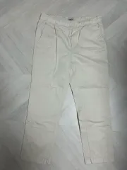 フーアーユー アイボリー色 ウエストゴム コットン パンツ XL WHO A U