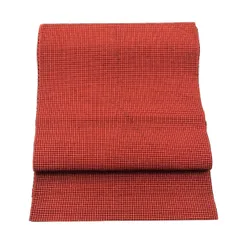 八寸名古屋帯/赤/美品/仕立上がり/11980