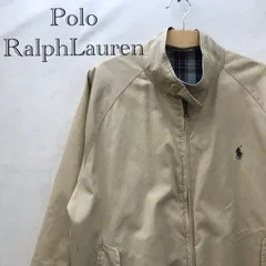 POLO RALPH LAUREN スイングトップジャケット リバーシブル L ベージュ チェック  メンズ ファッション