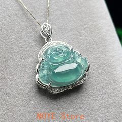 新入荷❣️天然A貨翡翠 縁起物、高氷種、豪華版仏公ネックレストップ 