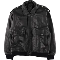 古着 A-2タイプ 中綿入り レザーフライトジャケット メンズXL相当/eaa562329