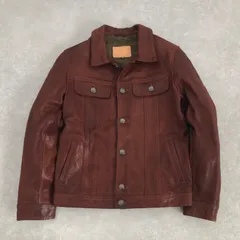 美品 STYLISH VILLAIN 山羊革 ゴートレザー トラッカー ジャケット ヴィンテージ レプリカ