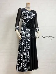 新品　社交ダンス　ワンピース　黒　白　ワルツ　タンゴ　シンプル　1235　衣装　パーティ