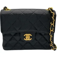 シャネル CHANEL ミニマトラッセ17 A01115 6番台 ブラック GD金具 キャビア レディース ショルダーバッグ