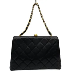 シャネル CHANEL マトラッセハンドバッグ 3番台 ブラック GD金具 キャビア レディース ハンドバッグ