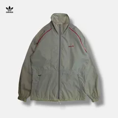 80s adidas ナイロンジャケット デサント製 アイボリー M