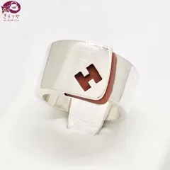 HERMES エルメス キャンディ リング 49 約10号 Hロゴ スターリングシルバー SV925 箱 ケース