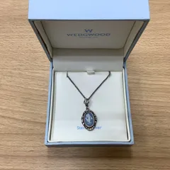 D1880  ウェッジウッド　SV925 ジャスパー　ネックレス