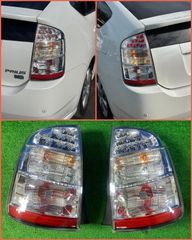 GE6フィット社外テールランプ LEDデザイン クリア/レッド - メルカリ