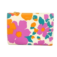 SAINT LAURENT PARIS サンローランパリ フラワー プリント ミディアム ウォレット ホワイト 札入れ カードケース コインケース 財布 ロゴ 箔押し マルチカラー 二つ折り財布 668322 AAAGP 9183