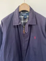 ポロラルフローレン メンズ ネイビ ーブルゾン ジップアップ アウター ブルゾン M