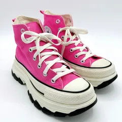 未使用  CONVERSE コンバース 厚底 ハイカット スニーカー ピンク キャンバス Y2K 平成ギャル サイズ23.5cm