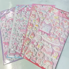 【正規品】4枚セット マイメロ マシュマロシール ぷくぷくシール マイメロディ 海外限定 サンリオ シールセット