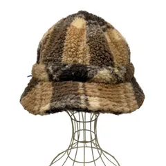 ステューシー Stussy ストックピスタグ ボア フリース チェック バケット ハット メンズ  L/XL