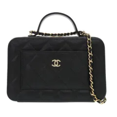 未使用 シャネル マトラッセ AP4778 キャビアスキン ブラック ゴールドチェーンショルダーバッグ ヴァニティケース 黒 ココマーク 0661 CHANEL