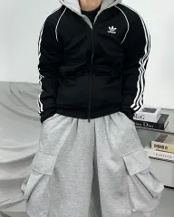 アディダス ブラック SuperStar トラックジャージ ジャージ M