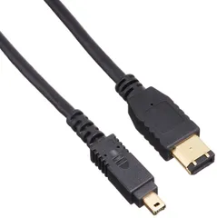 ブラック 1.0m 6pin-4pin FireWire400(i.LINK・DV)ケーブル IE-461BK IEEE1394 エレコム