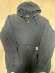 カーハート フードジップアップ ネイビー M