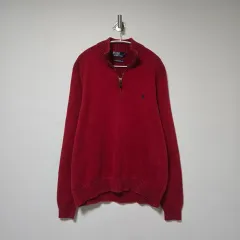 POLO RALPH LAUREN コットン 쿼터ジップアップ ニット / メンズ ニット / レディース ニット