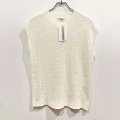 新品未使用 BEAUTY&YOUTH UNITED ARROWS スラブクルーネック ノースリーブニット ウォッシャブル ホワイト【送料込み】