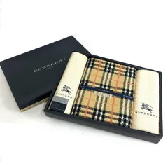 BURBERRY LONDON バーバリー タオルセット 60×120/34×75 ノバチェック/コットン バス1フェイス2   ベージュ ユニセックス / 240001180647
