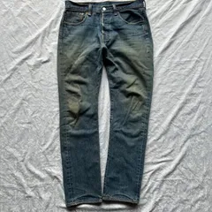 Levi’s 501 リーバイス デニム メキシコ産　W29 L30 ボタンフライ 色落ちヒゲ◎ アメカジ/Y2K レギュラー ビンテージライク 82/75 ストレート 古着 ダメージあり