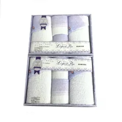 Imabari Towel 今治タオル タオルセット 34×75/34×35 コットン/パープル/箱付 フェイス4/ウォッシュ4   パープル ユニセックス / 240001180648