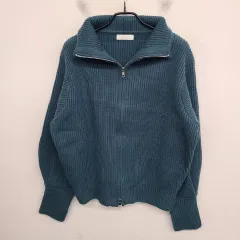 レディース77サイズLUULゴージジップアップニットカーディガン