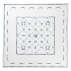 【新品・5営業日で発送】オリムパス製絲(Olympus Thread) オノエ・メグミ クロスステッチキット ブルーローズモチーフのテーブルクロス 刺しゅうキット 1204 (1866187)