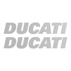labelbike - バイクタンク用レタリングステッカー2枚セットと互換性のある Ducati Racing 銀色