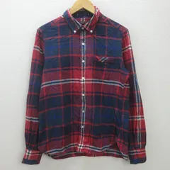 g■アーバンリサーチ/URBAN RESEARCH センスオブプライス 長袖BDシャツ/チェック柄 ネルシャツ【L】赤/men's/69【中古】■