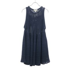 ALAIA アライア WAFFLE KNIT DRESS ワッフルニットワンピース AA9R24696M791 ネイビー 36