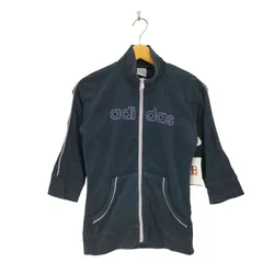 アディダス adidas 00s ロゴ刺繍パイル地トラックジャケット Y2K レディース  M