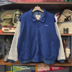 90s L.L.Bean Made in USA フリース ボタン スタジャン ジャケット N407