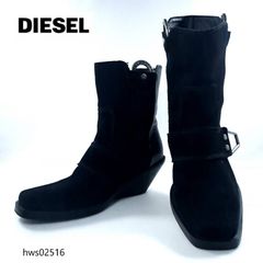 DIESEL BLACK GOLD 本革ウェッジソール サンダルブーツ 黒 39 - メルカリ