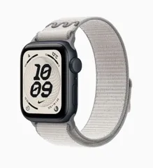 「新品」Apple Watch SE 3 (GPSモデル) - 40mmミッドナイトアルミニウムケースとベールドグレーNikeスポーツループ MEHX4J/A-MGCQ4FE/A
