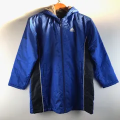 adidas 裏ボアジャンパー ブルー×ブラック 150cm 3092202601060019