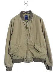 【お得なクーポン配布中!】 ギャップ 中綿 コットン ジャケット メンズ S / ヴィンテージ タンカース タイプ ボンバー フライト 無地 ブルゾン フルジップ ミリタリー