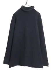 【お得なクーポン配布中!】 00s ジェイクルー ロールネック ウール ニット セーター メンズ M / オールド ミドルゲージ リブ編み ハイネック 無地 シンプル ネイビー