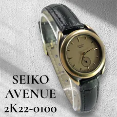 SEIKO セイコー AVENUE アヴェニュー 2K22-0100 クォーツ レディース 腕時計 スモセコ スモールセコンド ゴールド バンド 電池新品交換済 稼働品