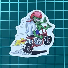 ST862 ステッカー シール ラットフィンク アメリカン ロック 光沢 防水